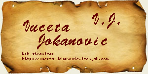 Vuceta Jokanović vizit kartica